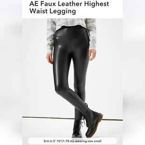 nwot AE Pleather Leggings